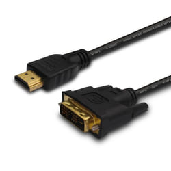 Savio CL-10 câble vidéo et adaptateur 1,5 m DVI HDMI Type A (Standard) Noir