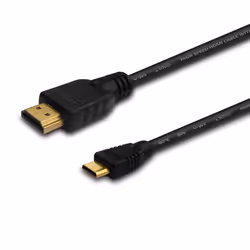 Savio CL-09, 1,5 m, HDMI Type A (Standard), HDMI Type C (Mini), 4096 x 2160 pixels, Compatibilité 3D, Noir