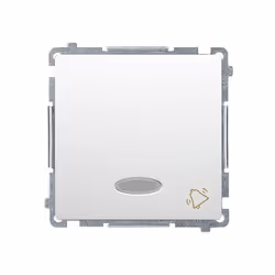 Kontakt-Simon BMD1L.01/11, Bouton-poussoir, Plastique, Blanc, IP20, IP44, 250 V, 10 A