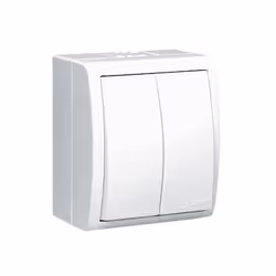 Kontakt-Simon AQW5/11, Plastique, Blanc, IP54, 250 V, 10 A, 60 mm