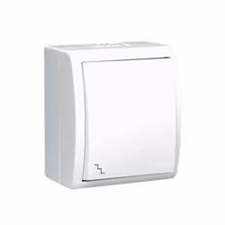 Kontakt-Simon AQW6/11, Plastique, Blanc, IP54, 250 V, 10 A, 60 mm