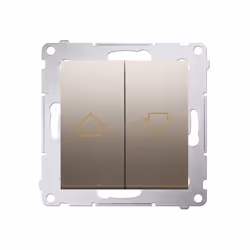 Kontakt-Simon DZP1.01/44, Bouton-poussoir, Plastique, Or, IP20, IP44, 250 V, 10 A