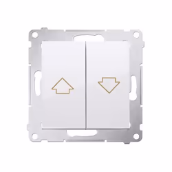 Kontakt-Simon DZP1W.01/11, Bouton-poussoir, Plastique, Blanc, IP20, IP44, 250 V, 10 A
