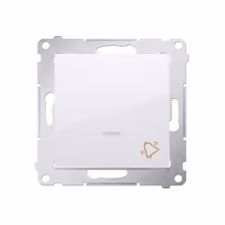 Kontakt-Simon DD1L.01/11, Bouton-poussoir, Plastique, Blanc, IP20, IP44, 250 V, 10 A