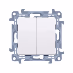 Kontakt-Simon CP2.01/11, Bouton-poussoir, Plastique, Blanc, IP20, IP44, 250 V, 10 A