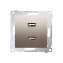 Kontakt-Simon DC2USB.01/44, Or, Plastique, IP20, 230 V, 75 mm, 45 mm