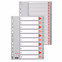 Esselte Polypropylene Indices, 225 mm, 297 mm