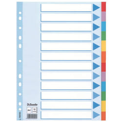 Esselte Multi-coloured Cardboard Dividers intercalaire 10 pièce(s)