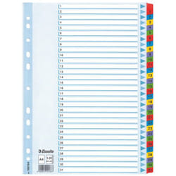 Esselte Mylar Indices & Dividers intercalaire Multicolore