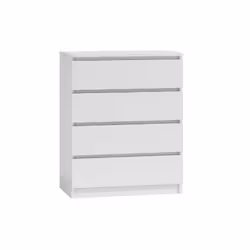 Topeshop M4 BIEL, Blanc, 4 tiroir(s), Tableau à particules, Monochromatique, Moderne, Tableau à particules
