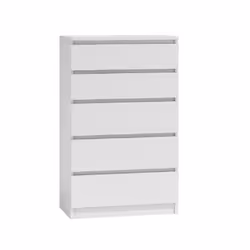 Topeshop M5 BIEL, Blanc, 5 tiroir(s), Tableau à particules, Monochromatique, Moderne, Tableau à particules