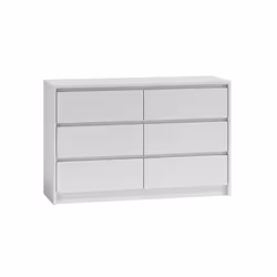 Topeshop K120 BIEL 2X3, Blanc, 6 tiroir(s), Tableau à particules, Moderne, Tableau à particules, Mat