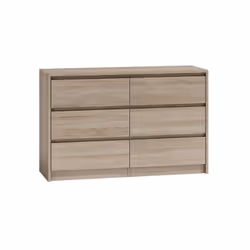 Topeshop K120 SONOMA 2X3, Chêne, 6 tiroir(s), Tableau à particules, Moderne, Tableau à particules, Mat