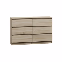 Topeshop M6 120 SON 2X3, Chêne, 6 tiroir(s), Tableau à particules, Monochromatique, Moderne, Tableau à particules