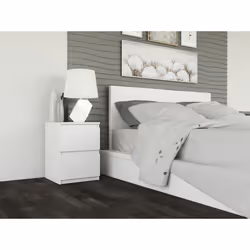 Topeshop M2 BIEL Table de nuit et table de chevet Table de nuit / chevet 2 tiroir(s) Blanc