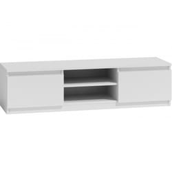 Topeshop RTV140 BIEL Support TV et centre de divertissement 2 étagères