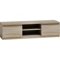 Topeshop RTV140 SONOMA Support TV et centre de divertissement 2 étagères