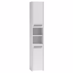 Topeshop S30 BIEL, Blanc, Sur pied, 6 étagères, 2 portes(s), Tableau à particules, Mat