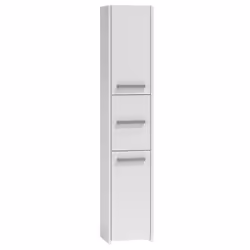 Topeshop S33 BIEL, Blanc, Sur pied, 6 étagères, 3 portes(s), Tableau à particules, Mat