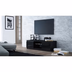 Topeshop RTV140 CZAR P SZ Support TV et centre de divertissement 2 étagères