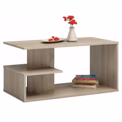Topeshop ŁAWA DALLAS SONOMA, Table basse, Forme libre, 1 pieds, Chêne