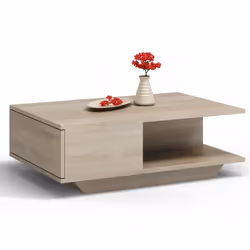 Topeshop DENVER SONOMA, Table basse, Forme libre, 1 pieds, Chêne