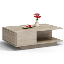 Topeshop DENVER SONOMA Table à café, latérale et de salon Table basse Forme libre 1 pieds