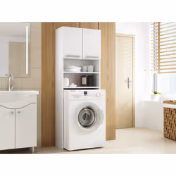 Topeshop PRALKA POLA BIEL armoire de rangement de salle de bain Blanc