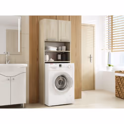 Topeshop PRALKA POLA SONOMA armoire de rangement de salle de bain Chêne