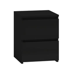Topeshop M2 CZERŃ Table de nuit et table de chevet Table de nuit / chevet 2 tiroir(s) Noir