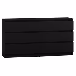 Topeshop M6 140 CZAR 2X3, Noir, 6 tiroir(s), Tableau à particules, Monochromatique, Moderne, Tableau à particules