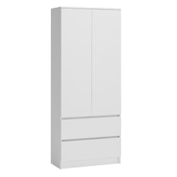 Topeshop SZAFA MALWA B placard et armoire de chambre à coucher 5 étagères 2 portes(s) Blanc