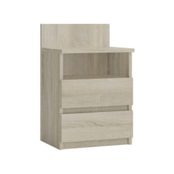 Topeshop M1 SONOMA MAT Table de nuit et table de chevet Table de nuit / chevet 2 tiroir(s) Chêne