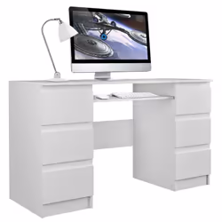 Topeshop KUBA BIEL MAT, Droit, Forme rectangulaire, Tableau à particules, Jouer, Home office, Bureau, Laminé, Mat