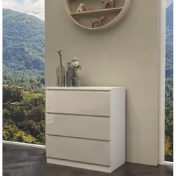 Topeshop M3 BIEL POŁYSK Commode