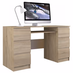 Topeshop KUBA SONOMA, Droit, Forme rectangulaire, Tableau à particules, Jouer, Home office, Bureau, Laminé, Mat