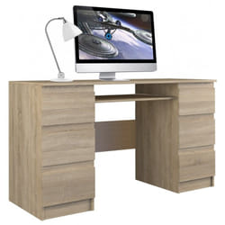 Topeshop KUBA SONOMA bureau d'ordinateur Couleur chêne