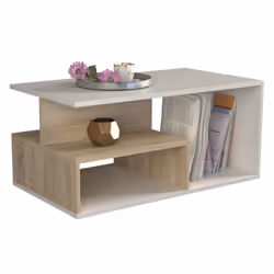 Topeshop PRIMA SON MIX, Table basse, Forme libre, 1 pieds, Chêne