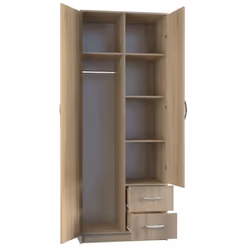 Topeshop ROMANA 80 SON L placard et armoire de chambre à coucher 5 étagères 2 portes(s) Chêne