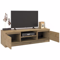 Topeshop RTV120 ARTISAN Support TV et centre de divertissement 2 étagères