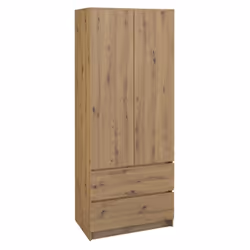 Topeshop SZAFA MALWA ART, Chêne, Armoire, 5 étagères, 2 portes(s), Chêne, Tableau à particules