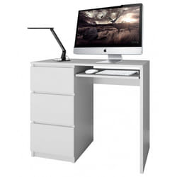 Topeshop LIMA LEWE BIEL MAT bureau d'ordinateur Blanc