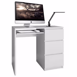 Topeshop LIMA PRAWE BIEL MAT, Droit, Forme rectangulaire, Tableau à particules, Jouer, Home office, Bureau, Laminé, Mat