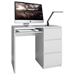 Topeshop LIMA PRAWE BIEL MAT bureau d'ordinateur Blanc