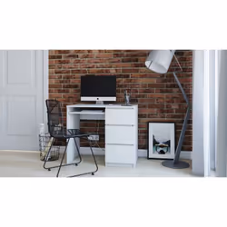 Topeshop LIMA PRAWE BIEL MAT bureau d'ordinateur Blanc