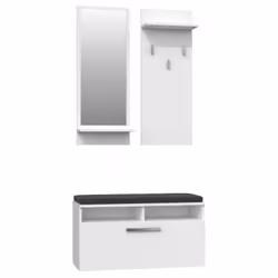 Topeshop GAR RIVA BIEL, Blanc, 1 portes(s), Porte à charnière, 6 étagères