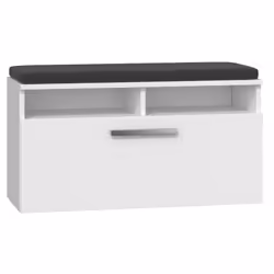 Topeshop RIVA SZAFKA BIEL, Fermé, Blanc, Tableau à particules, 6 étagères, 850 mm, 460 mm