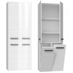 Topeshop NEL 2K DD BPOŁ armoire de rangement de salle de bain Blanc