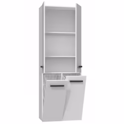 Topeshop NEL 2K DD BPOŁ armoire de rangement de salle de bain Blanc