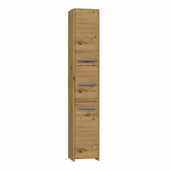 Topeshop S33 ARTISAN, Chêne, Sur pied, 6 étagères, 2 portes(s), Tableau à particules, Mat